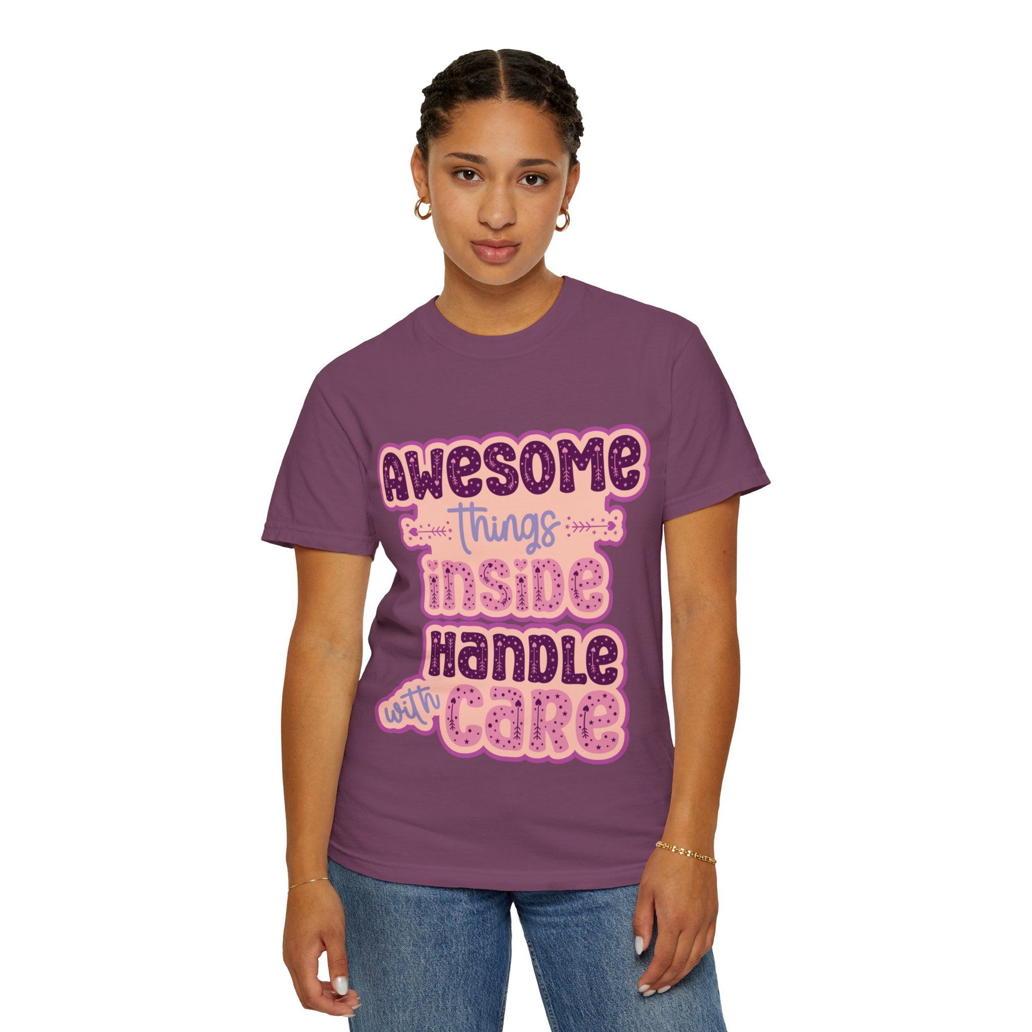 Retro "Awesome Things Inside, Handle With Care" T-Shirt