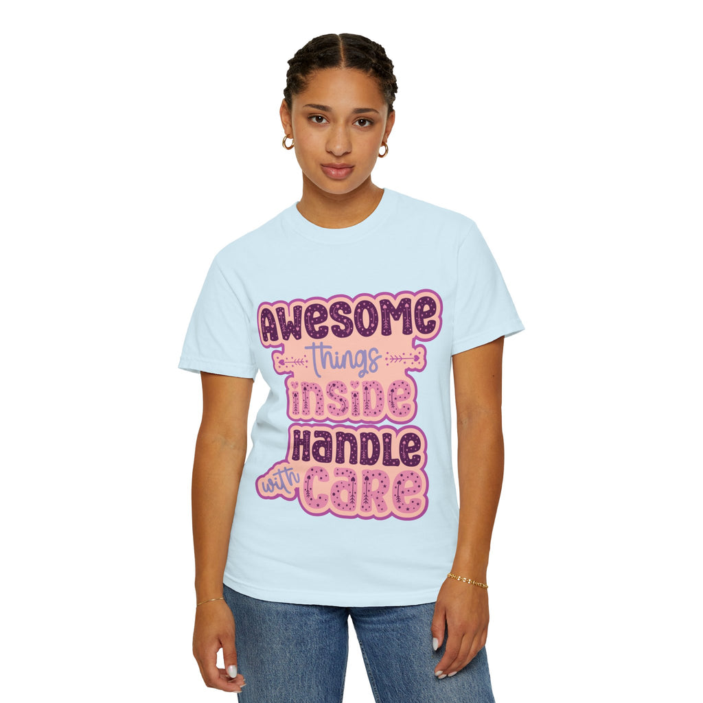 Retro "Awesome Things Inside, Handle With Care" T-Shirt