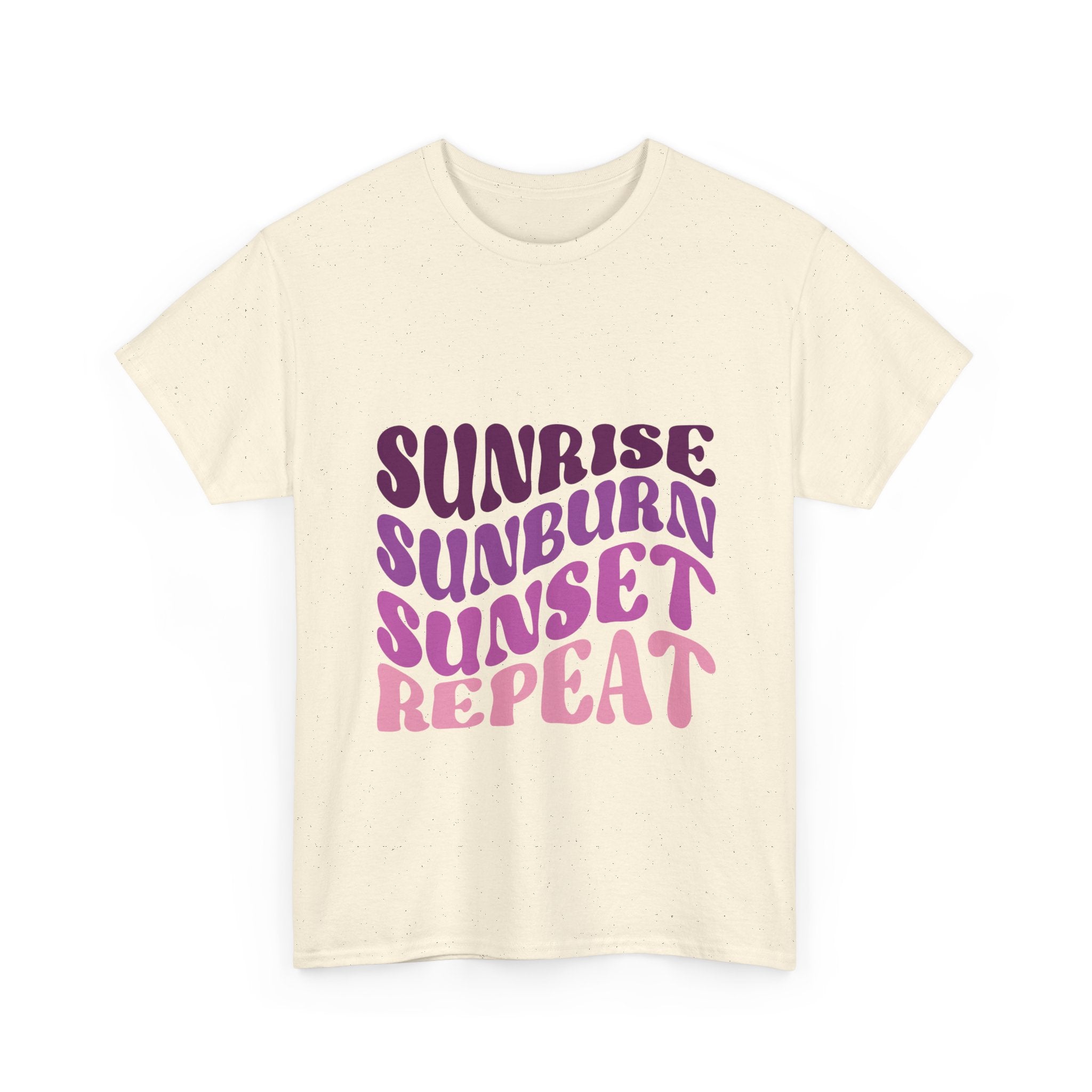Sunrise Sunburn Sunset Repeat Retro Beach Tee