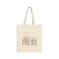 Floral Wildflower Cotton Tote Bag – “Grateful for Flowers” Eco Market Bag