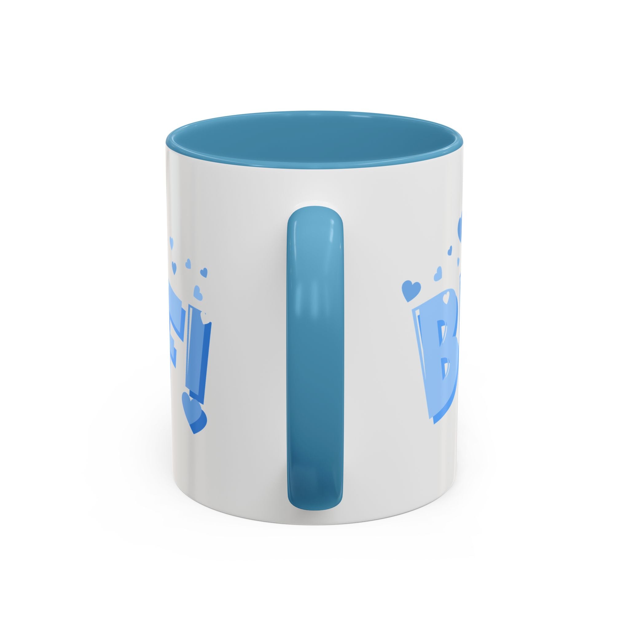 BFF Coffee Mug – Blue Heart Best Friend Accent Mug (11/15 oz)