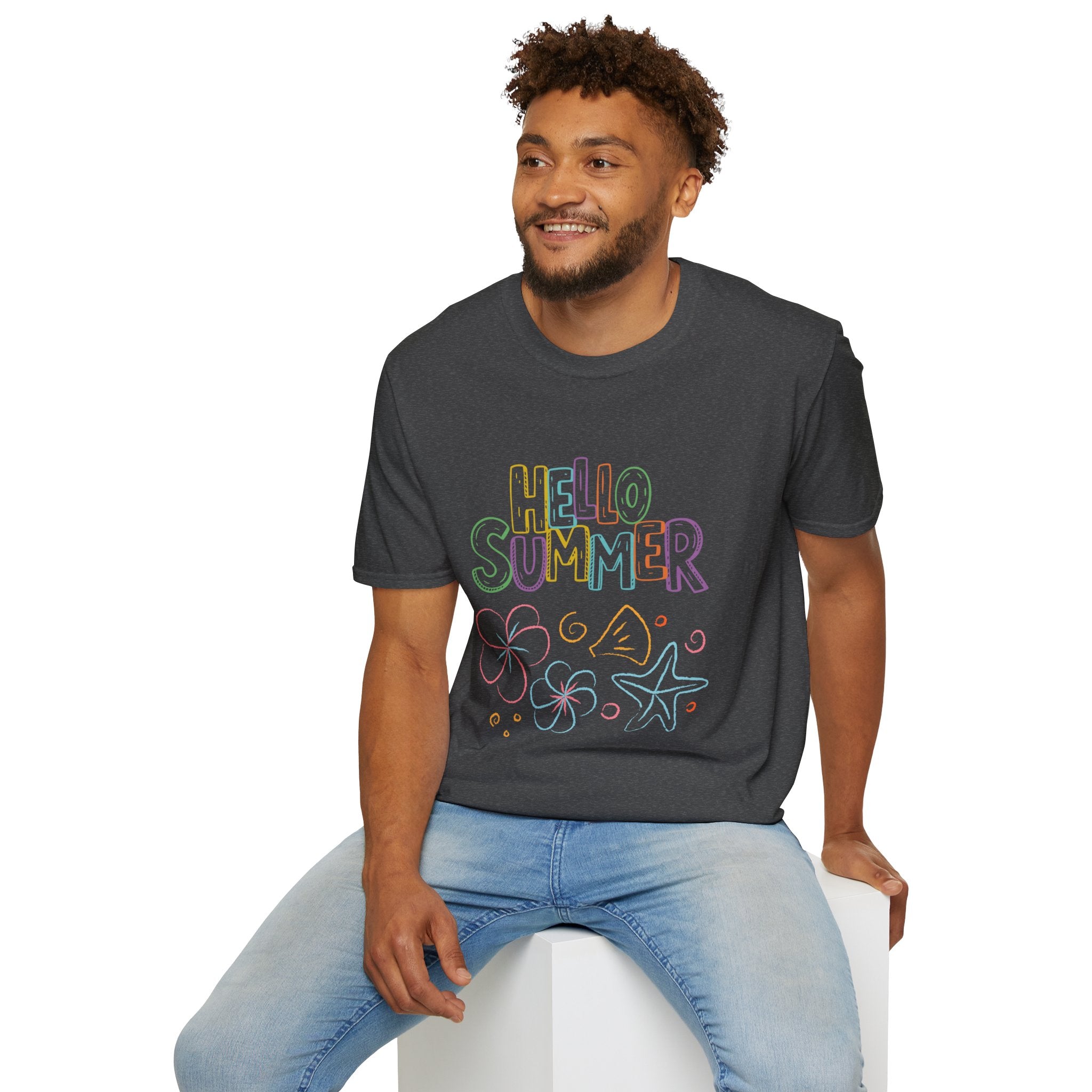 Hello Summer T-Shirt — Pastel Beach Vibes Graphic Tee