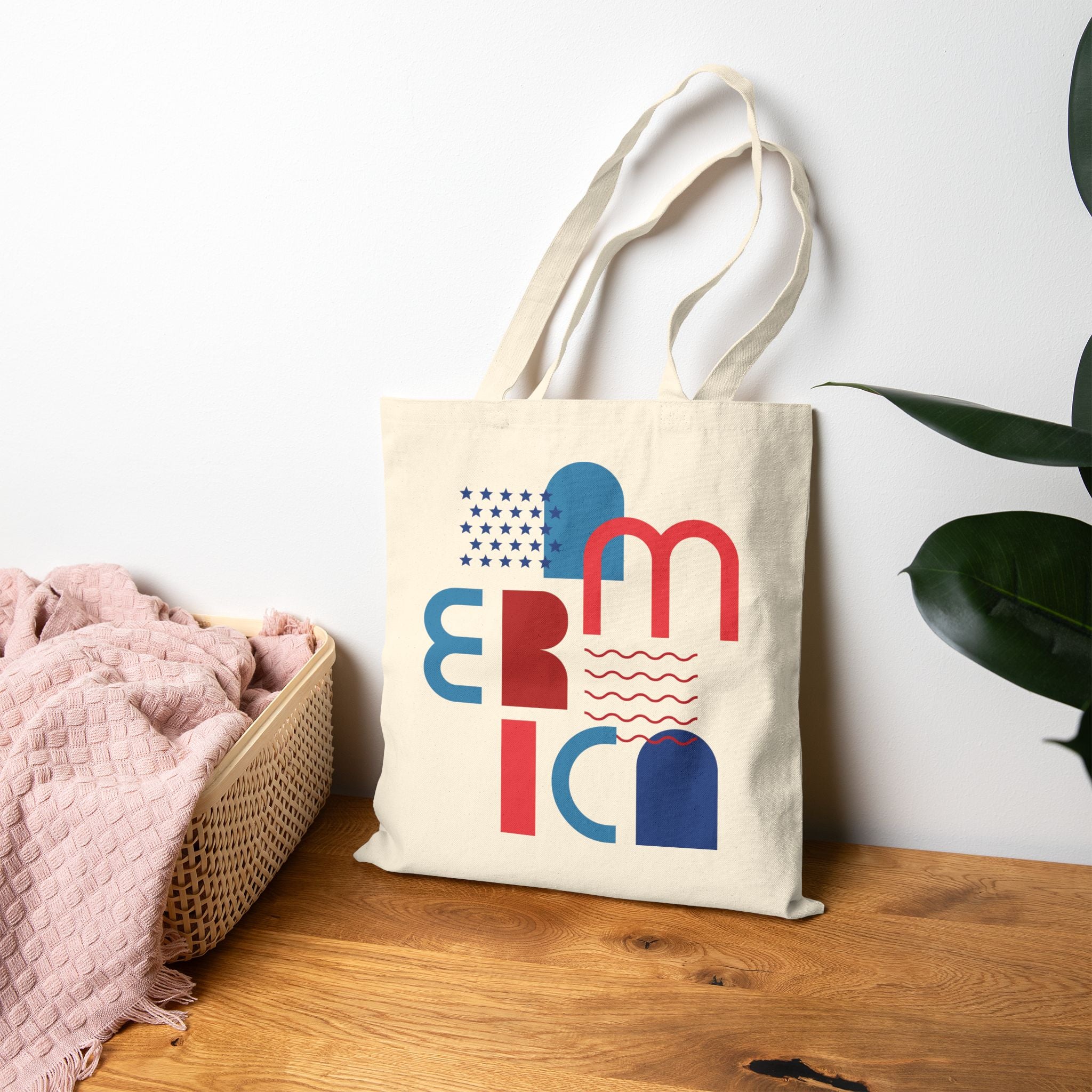 Cool American Vibes Cotton Canvas Tote Bag