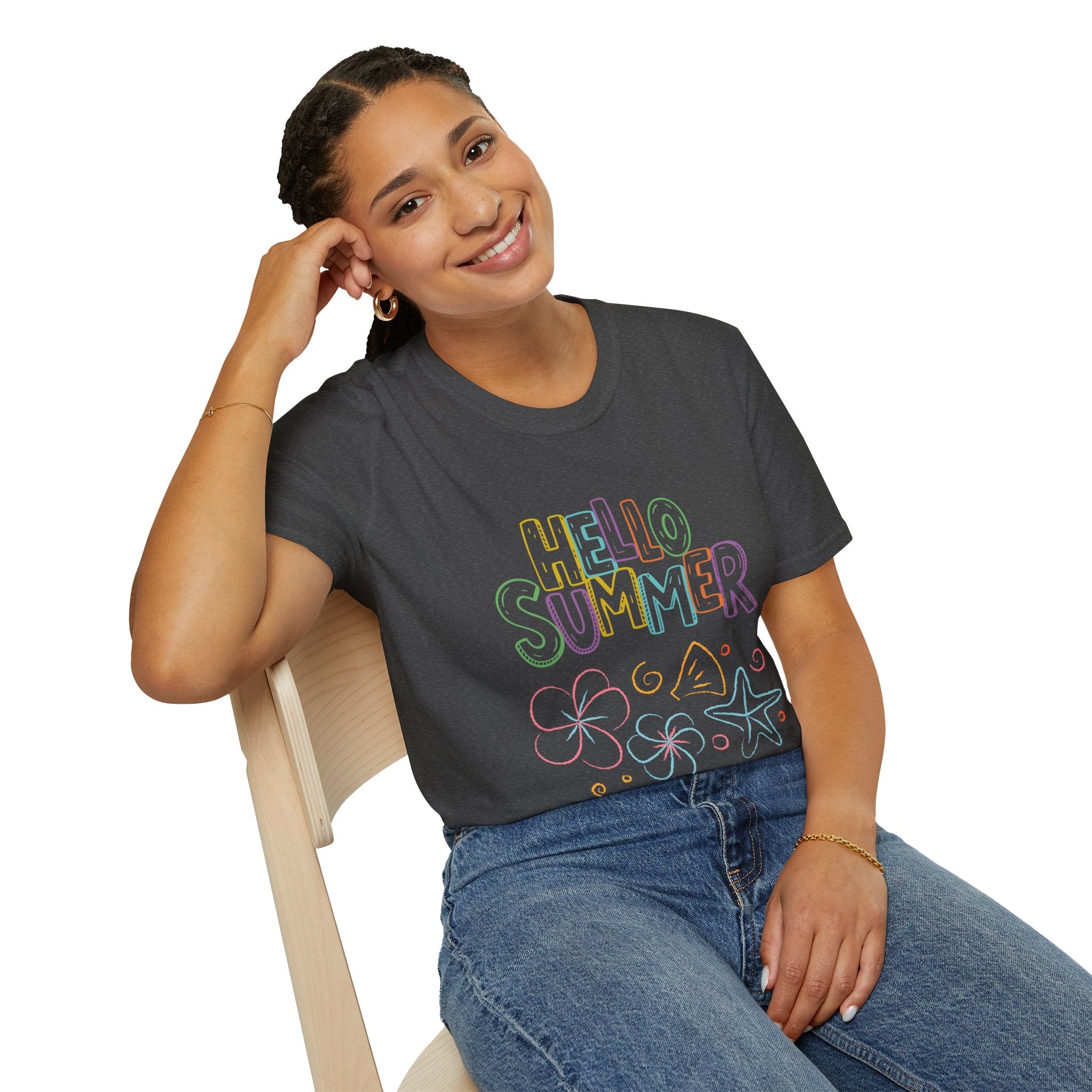 Hello Summer T-Shirt — Pastel Beach Vibes Graphic Tee