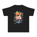 Cute Stacked Cat Donuts Youth Tee — Mint Kids T-Shirt