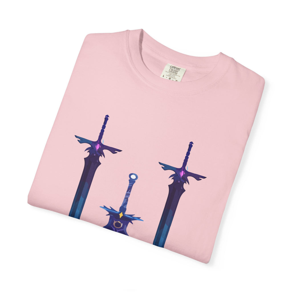 Magical Aura Swords Graphic Printed T-shirt — Pastel Fantasy Magical Swords