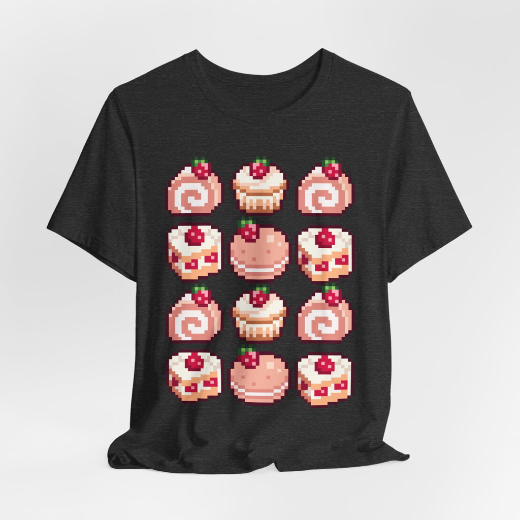 Kawaii Strawberry Pastry T-Shirt — Cute Pixel Dessert Tee