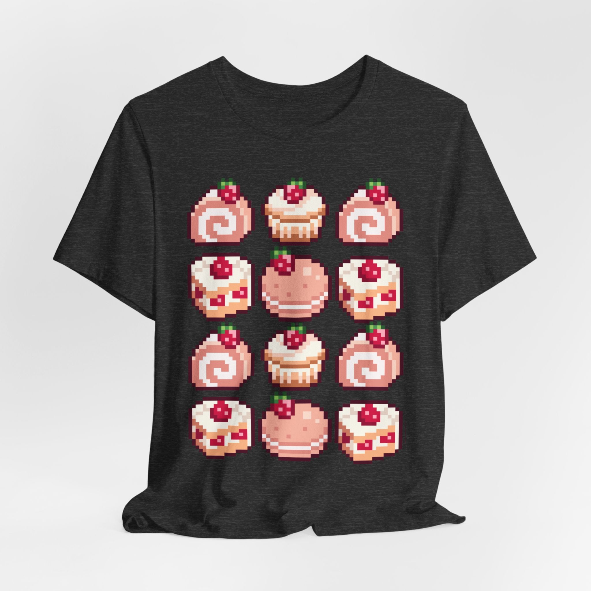 Kawaii Strawberry Pastry T-Shirt — Cute Pixel Dessert Tee