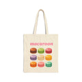 Colorful Macaron Cotton Canvas Tote Bag — Macaroon Pattern Shopper
