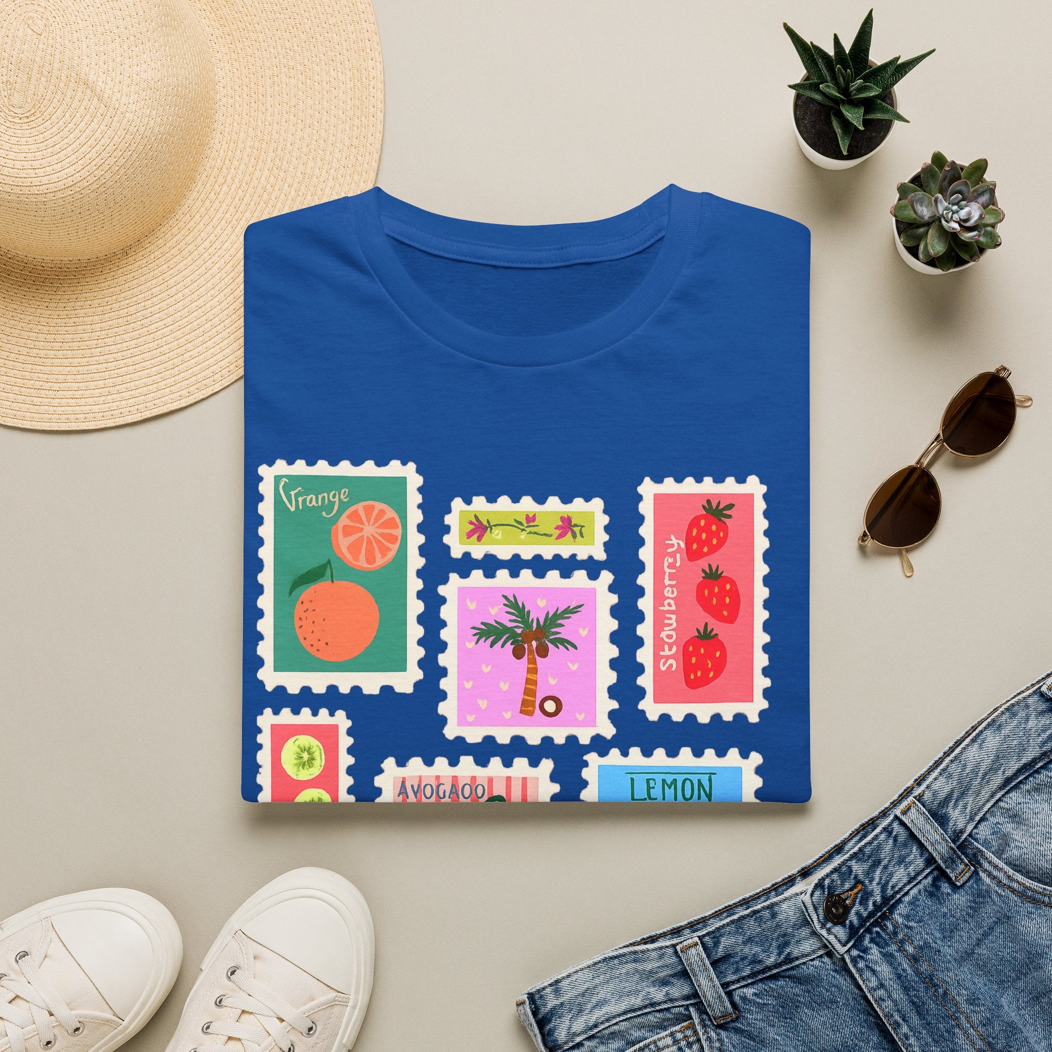 Fruit Patch Graphic T-Shirt — Tropical Citrus & Avocado Art Tee