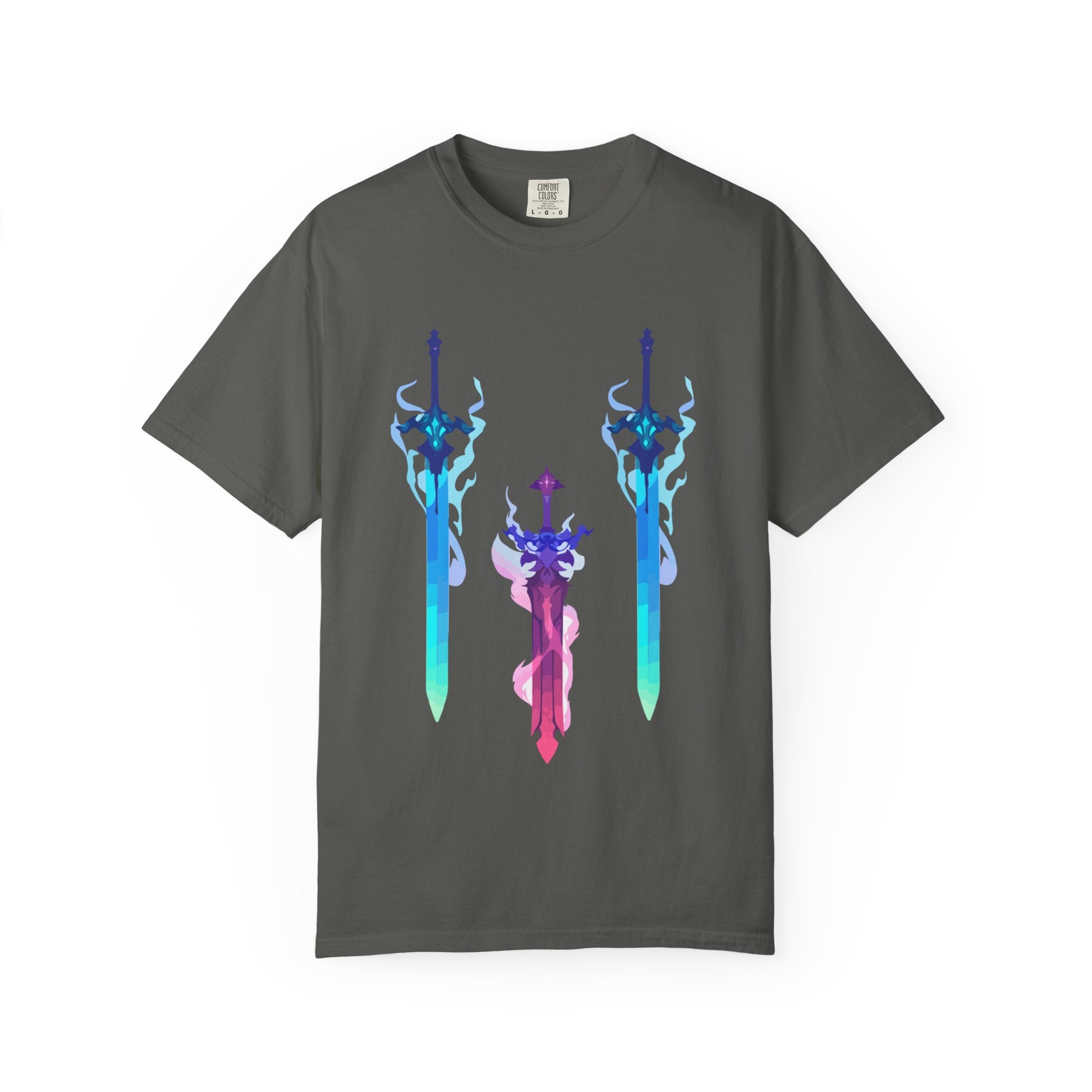 Aura Swords Graphic T-Shirt — Pastel Fantasy Trio