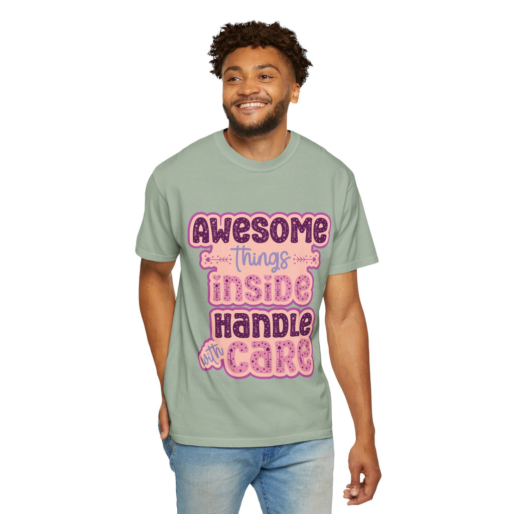 Retro "Awesome Things Inside, Handle With Care" T-Shirt