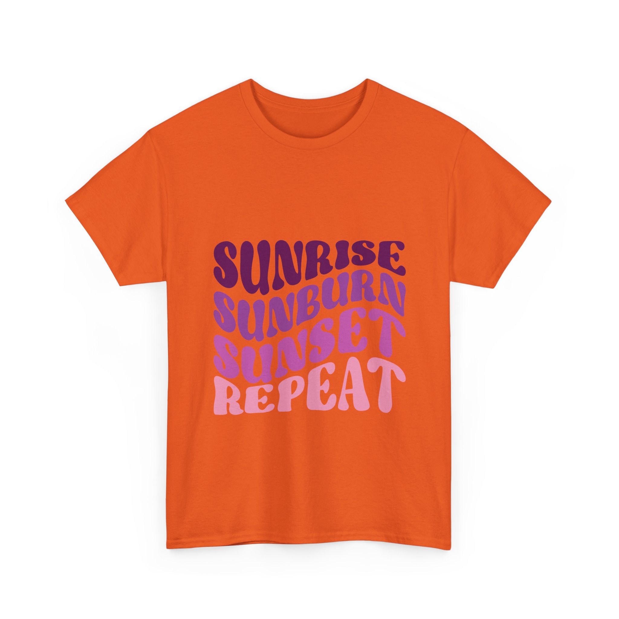 Sunrise Sunburn Sunset Repeat Retro Beach Tee