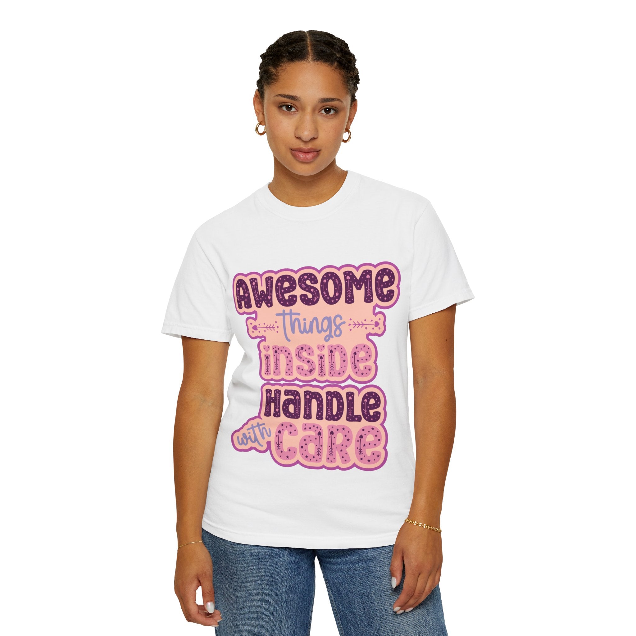 Retro "Awesome Things Inside, Handle With Care" T-Shirt