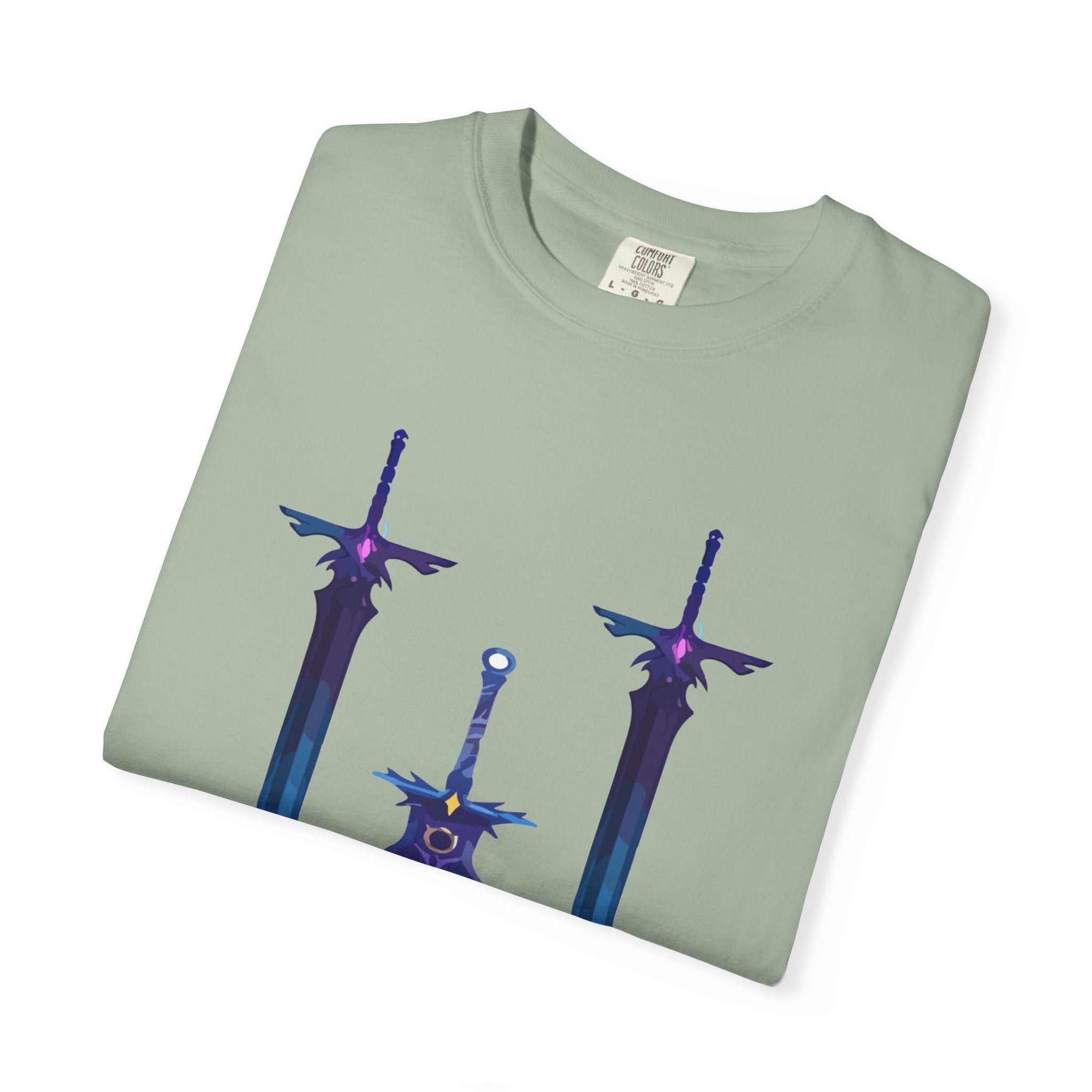 Magical Aura Swords Graphic Printed T-shirt — Pastel Fantasy Magical Swords