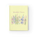 Floral Ruled Journal - "Beautiful Flowers" Pastel Yellow Notebook for Notes & Journaling