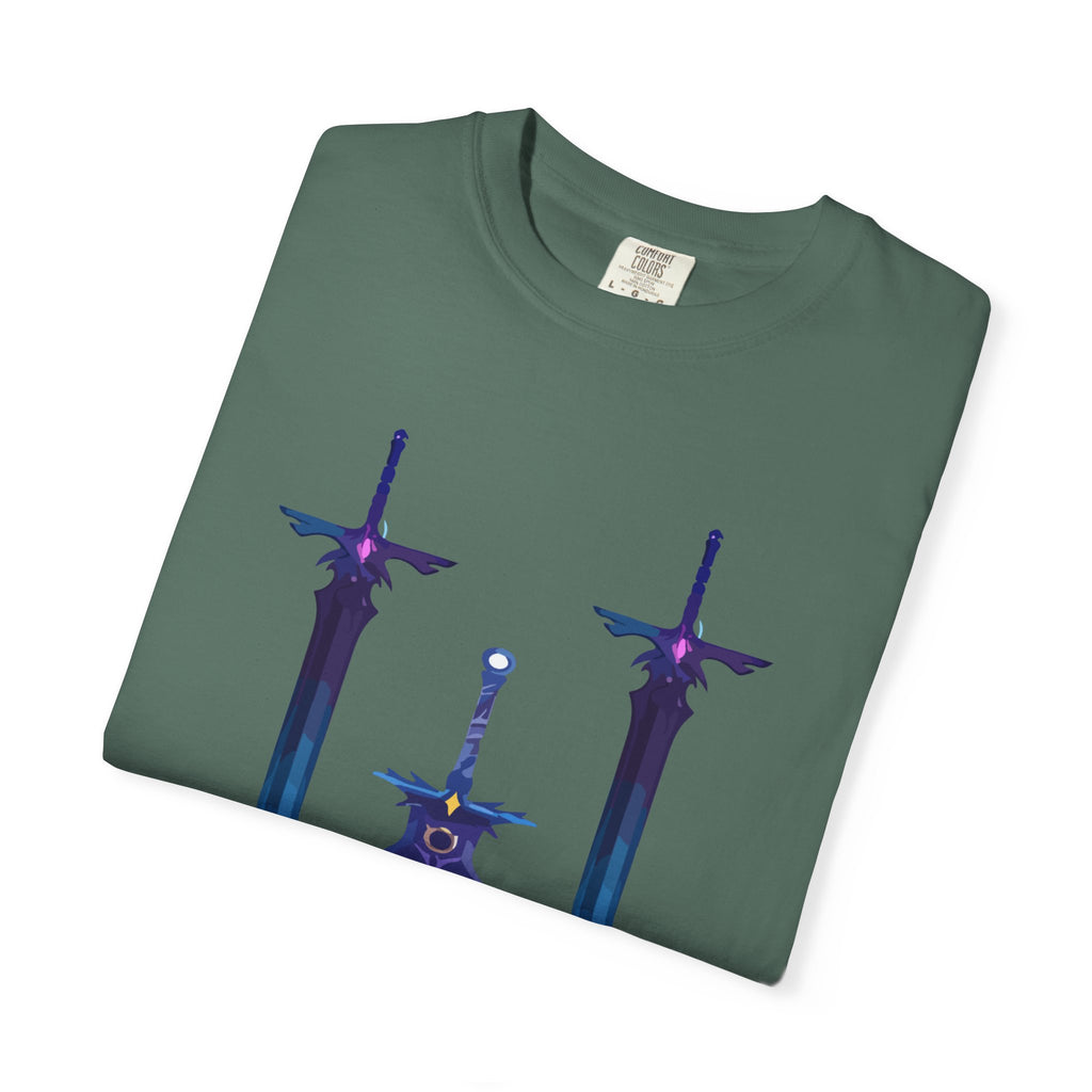 Magical Aura Swords Graphic Printed T-shirt — Pastel Fantasy Magical Swords
