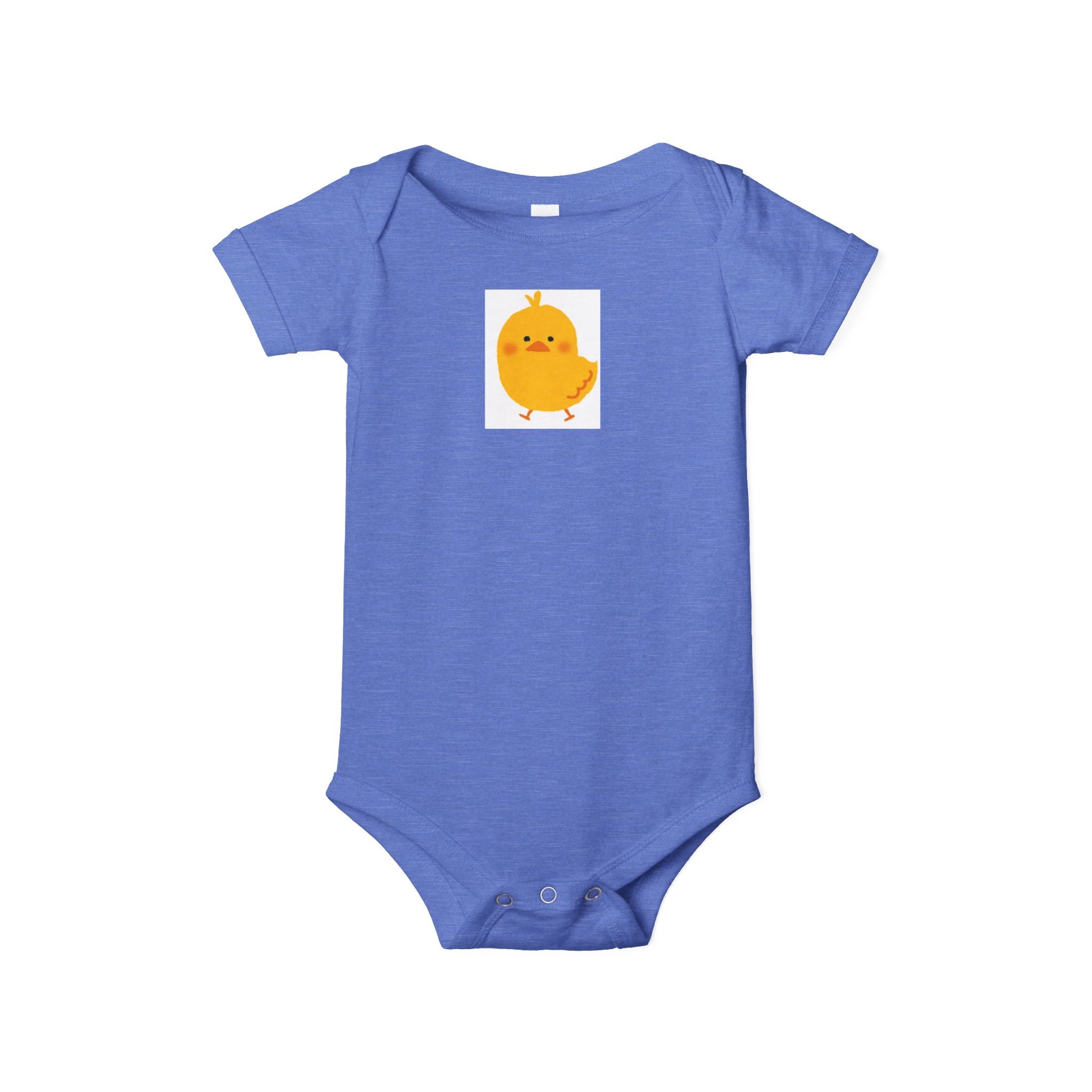 Baby Onesie - Cute Yellow Chick Front & "New Day" Back Infant Bodysuit