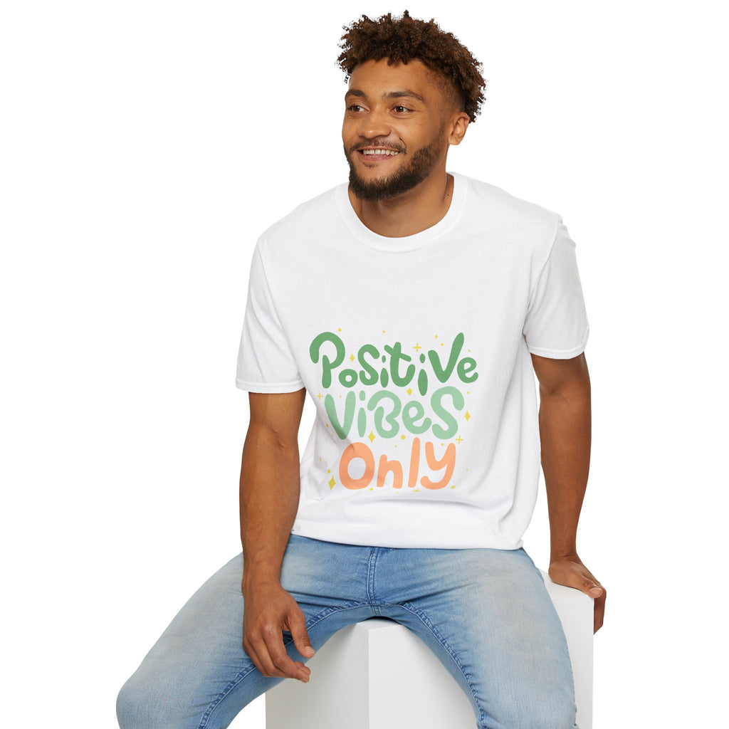 Positive Vibes Only Text Printed T-Shirt - Feel Good Vibes T-shirt