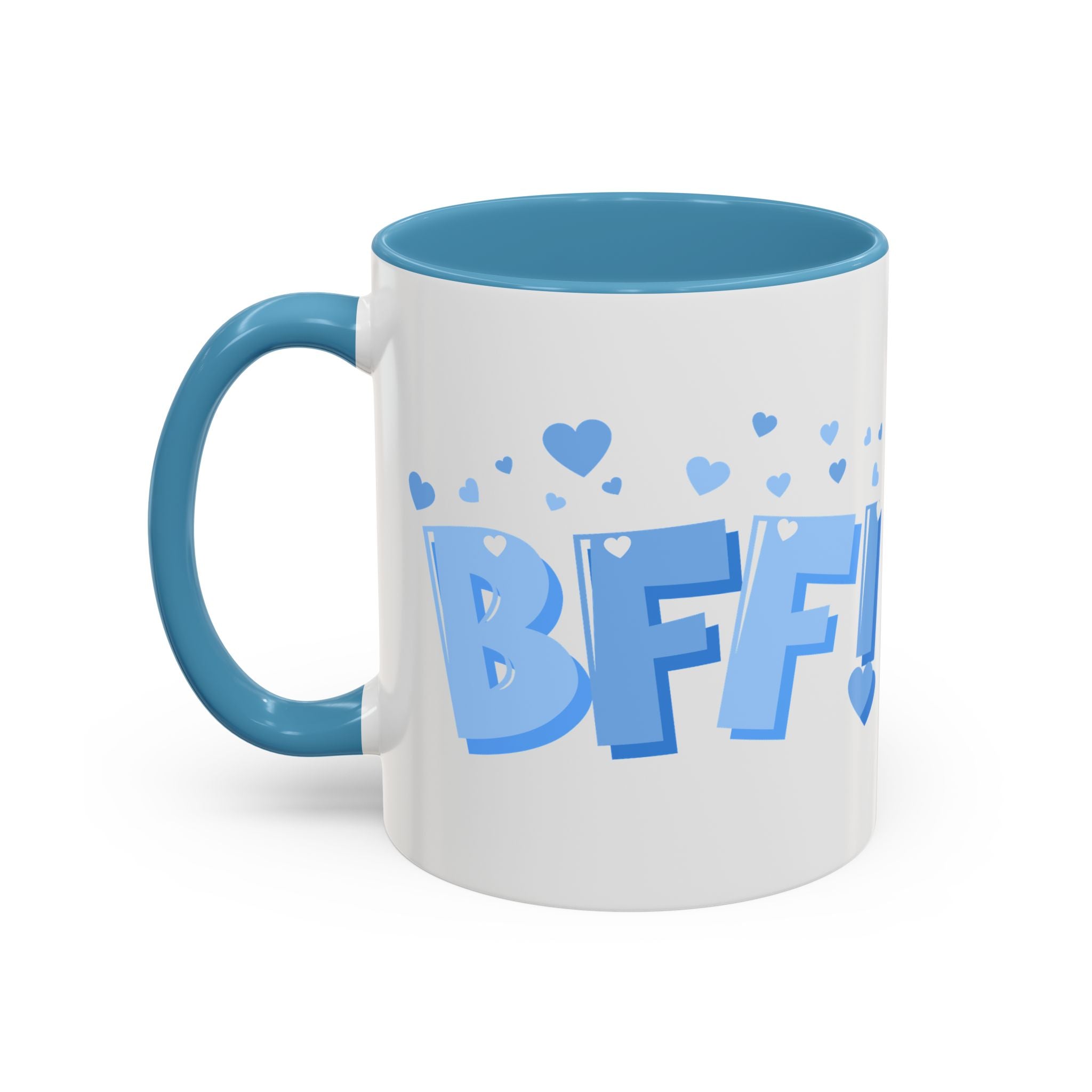 BFF Coffee Mug – Blue Heart Best Friend Accent Mug (11/15 oz)