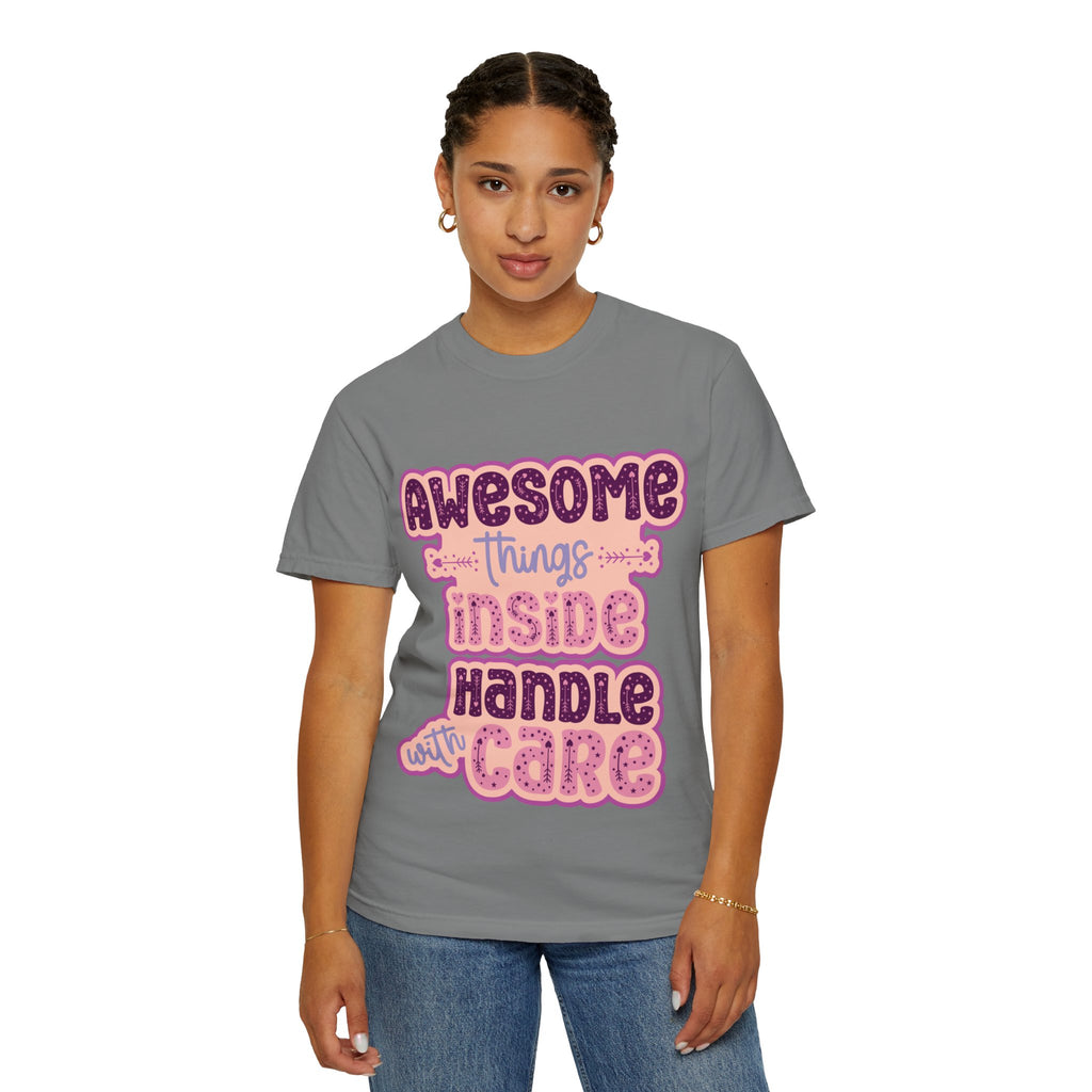 Retro "Awesome Things Inside, Handle With Care" T-Shirt