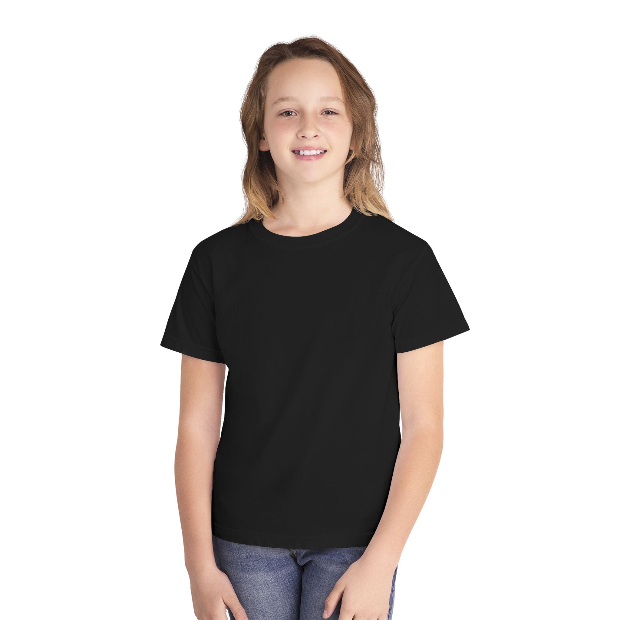 Kids Plain Colored T-Shirt — Classic Youth Midweight Tee