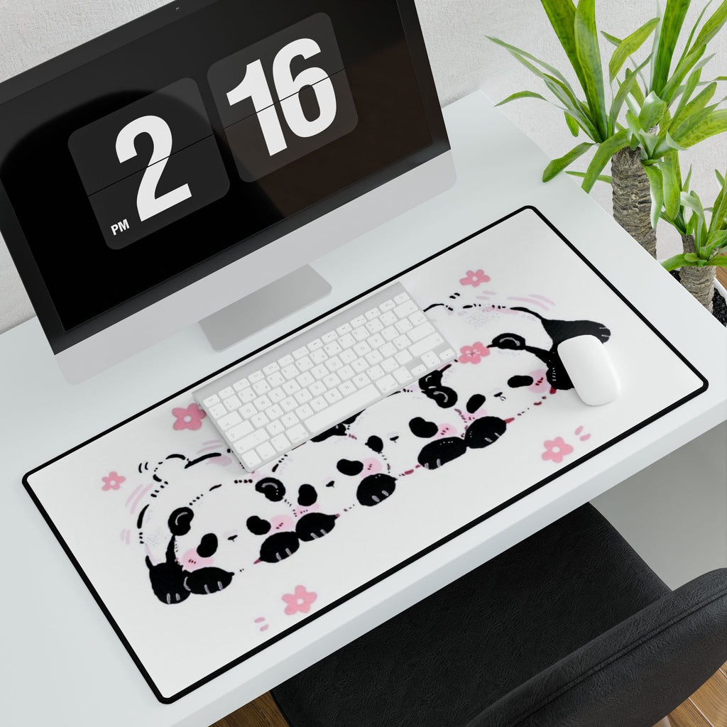 Sleeping Panda Desk Mat — Sakura Baby Pandas Keyboard Mouse Pad