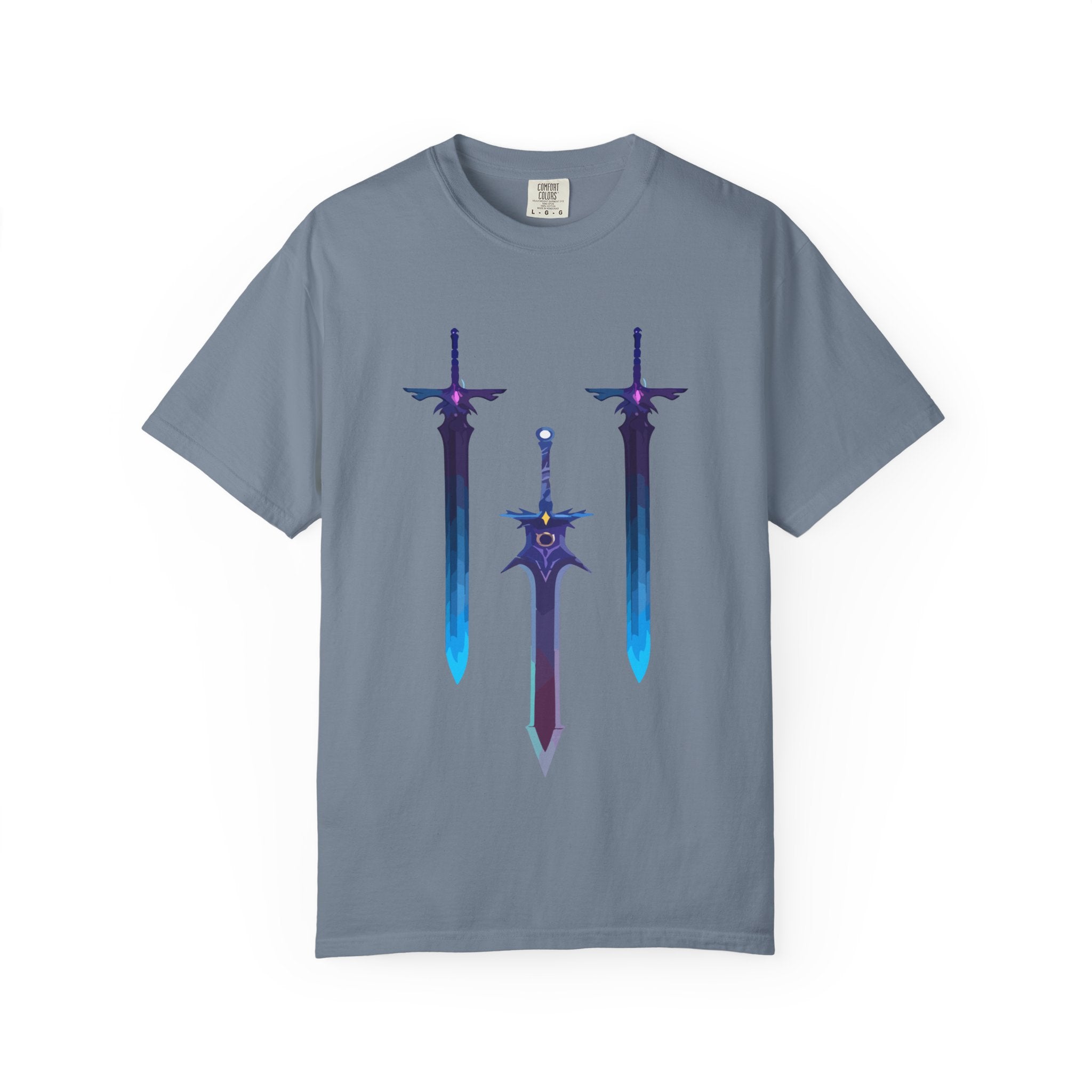 Magical Aura Swords Graphic Printed T-shirt — Pastel Fantasy Magical Swords