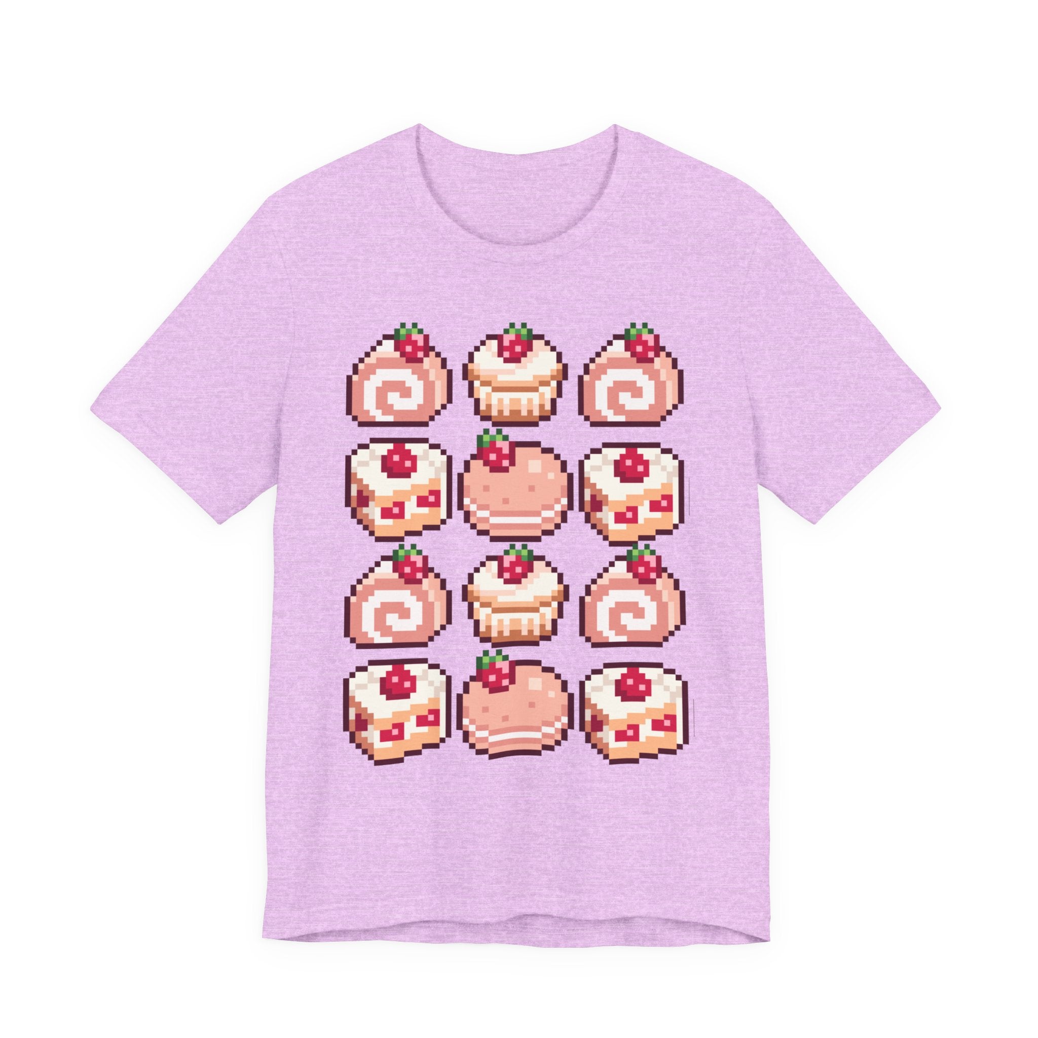 Kawaii Strawberry Pastry T-Shirt — Cute Pixel Dessert Tee