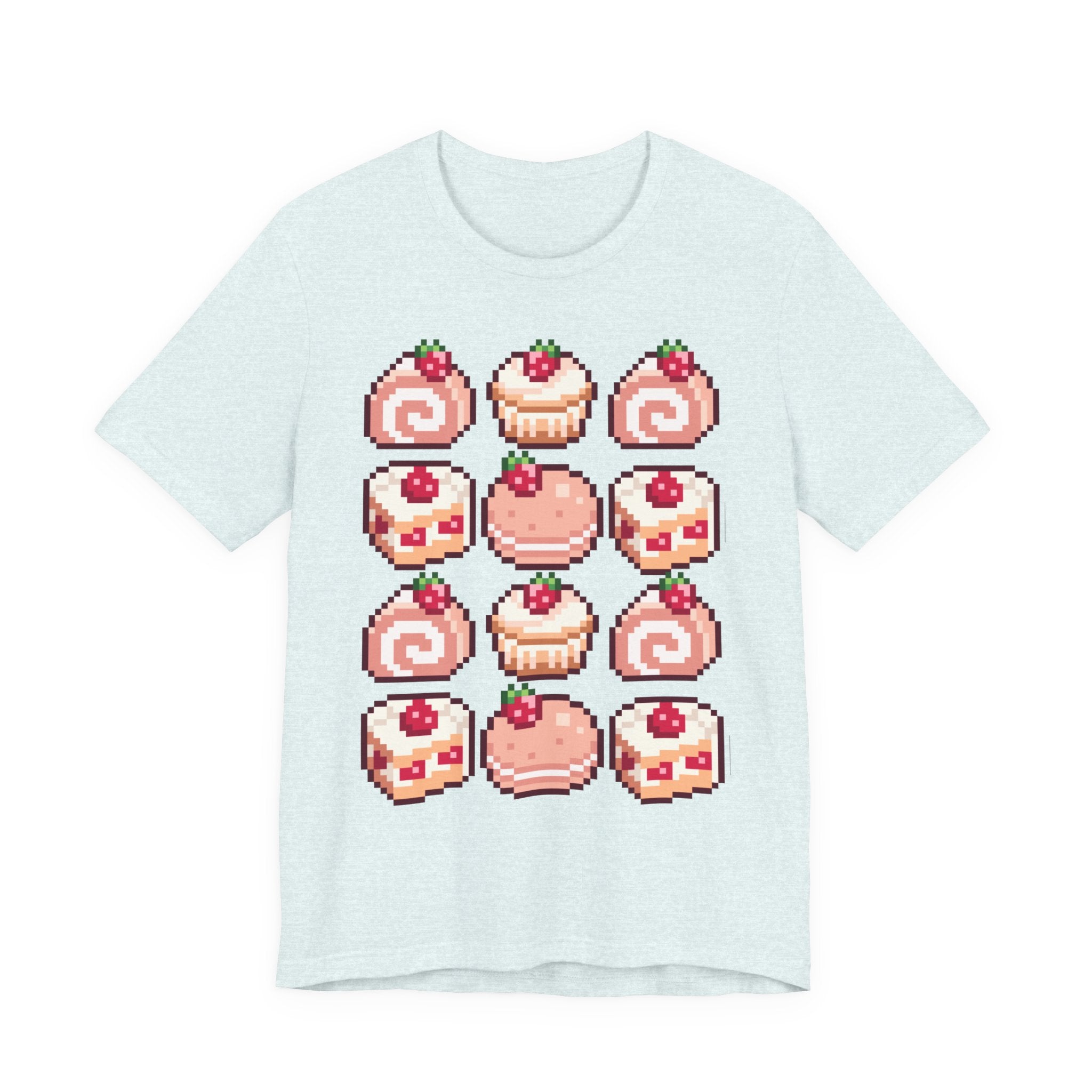 Kawaii Strawberry Pastry T-Shirt — Cute Pixel Dessert Tee