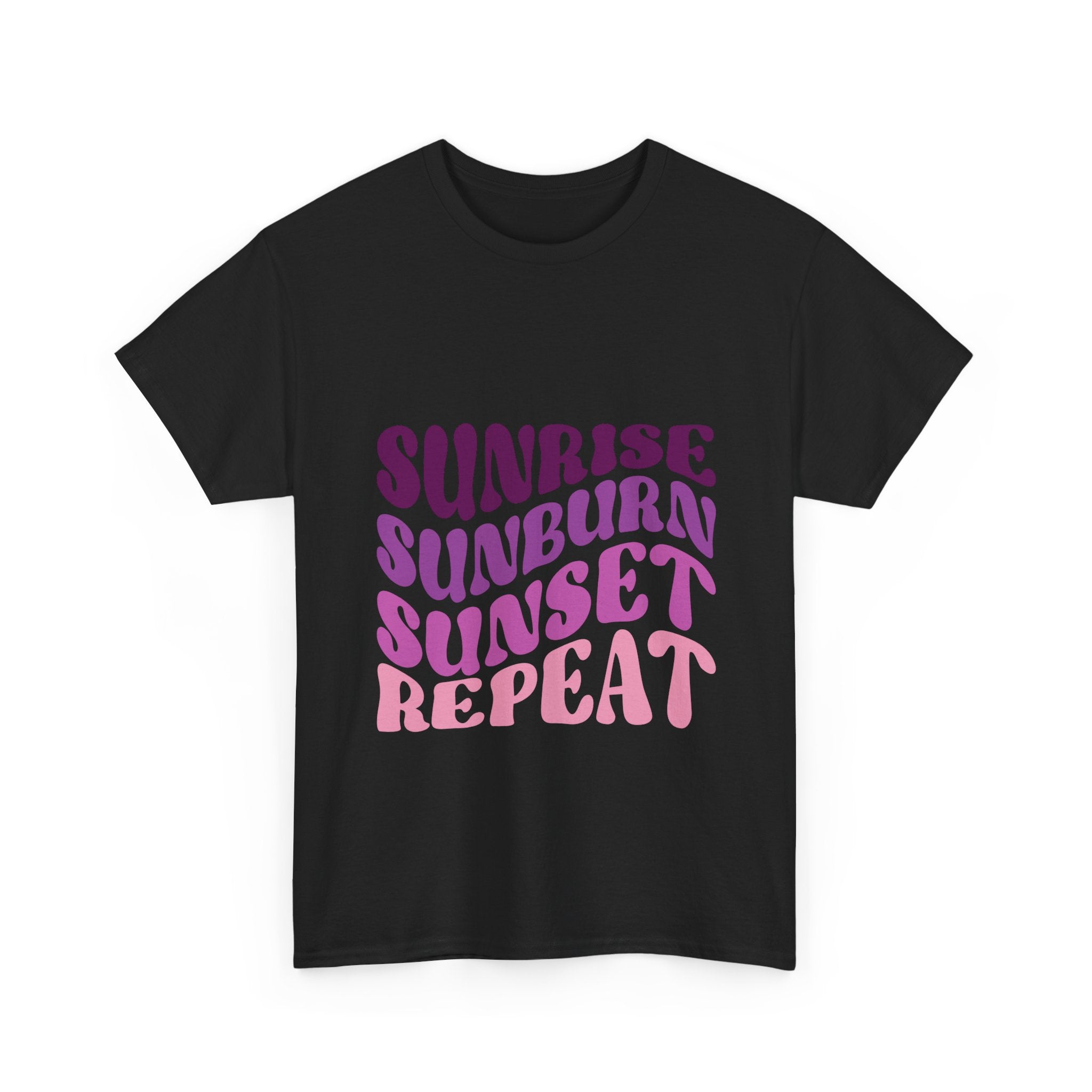 Sunrise Sunburn Sunset Repeat Retro Beach Tee