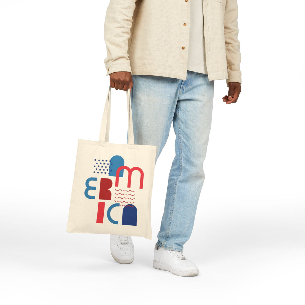 Cool American Vibes Cotton Canvas Tote Bag